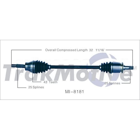 Surtrack Axle Cv Axle Shaft, Mi-8181 MI-8181
